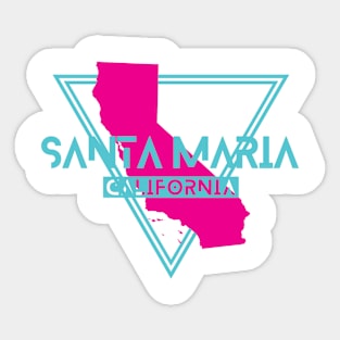 Santa Maria California Retro Triangle CA Sticker